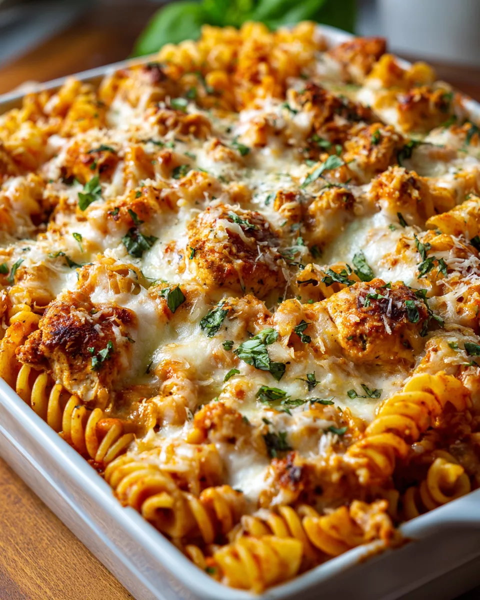 Parmesan Chicken Pasta Bake