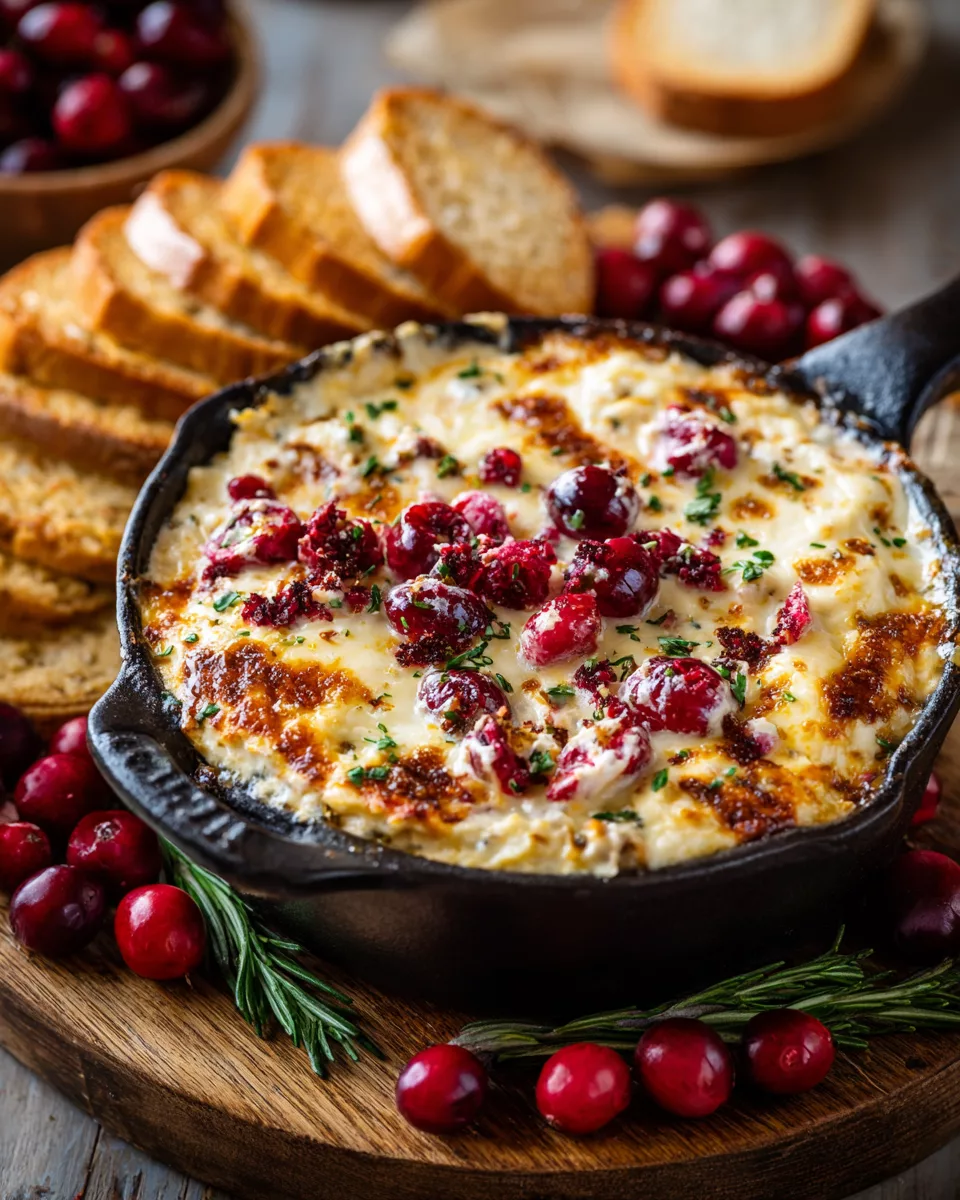 Warm Cranberry & White Cheddar Dip