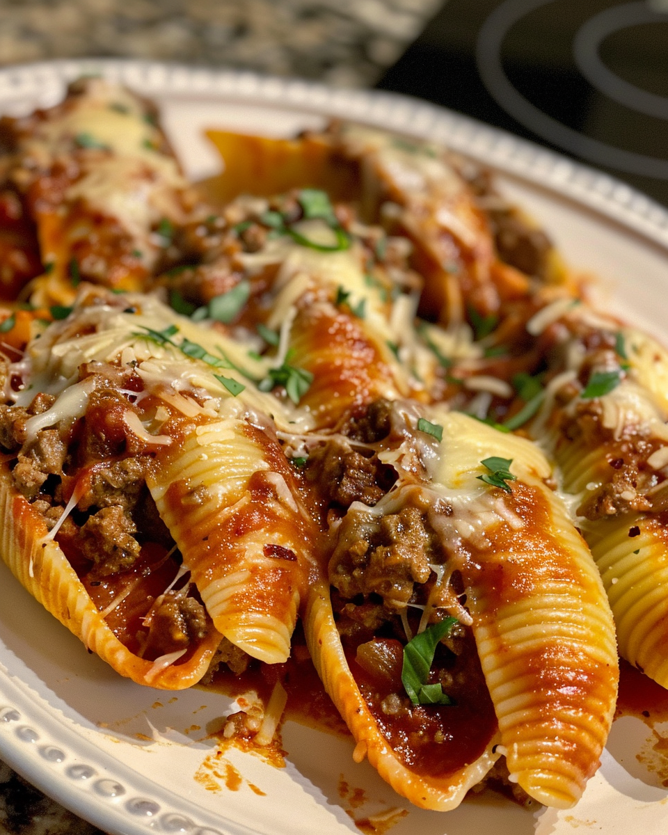 Ingredients and filling mixture for stuffed pasta shells laid out in bowls
