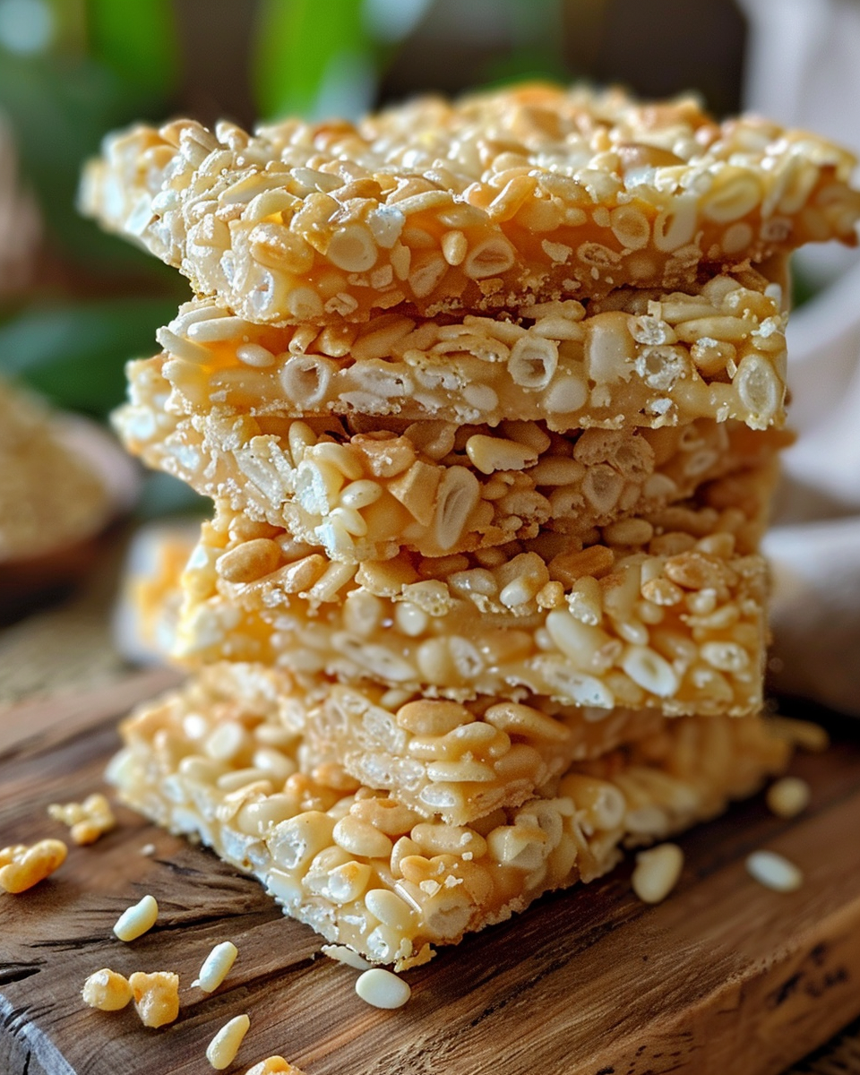 Ingredients including sharp cheddar cheese, butter, flour and Rice Krispies