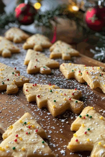 Christmas Shortbread Cookies (4 Ingredients) taken with iphone 15 pro max --iw 2 --ar 4:5 --v 6.0 --raw