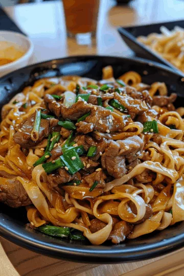 Mongolian Beef Noodles taken with iphone 15 pro max --iw 2 --ar 4:5 --v 6.0 --raw