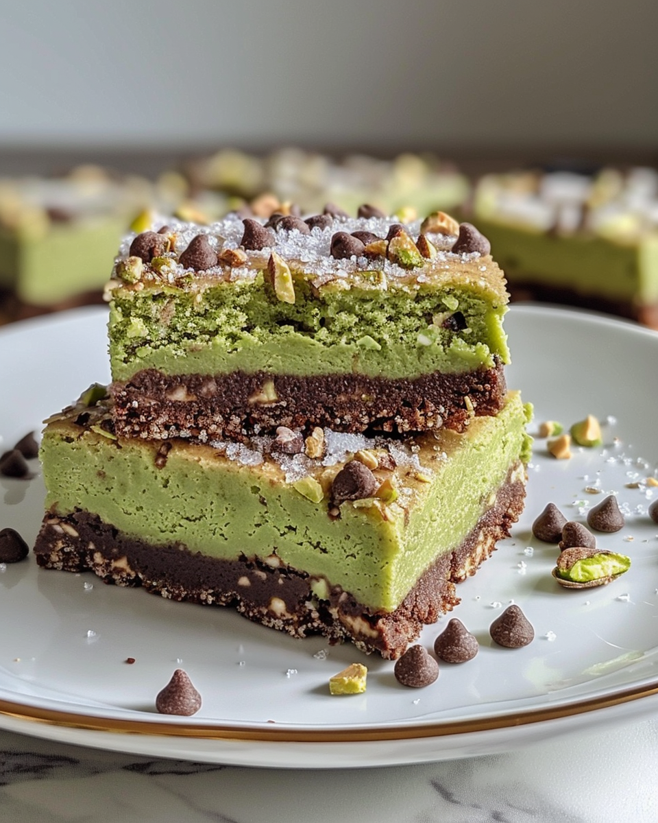 Ingredients and preparation steps for Pistachio Sugar Cookie Bars