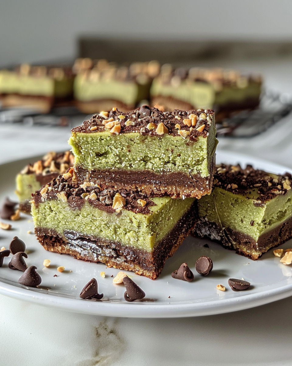 Pistachio Sugar Cookie Bars fresh from pressure cooker with soft lighting
