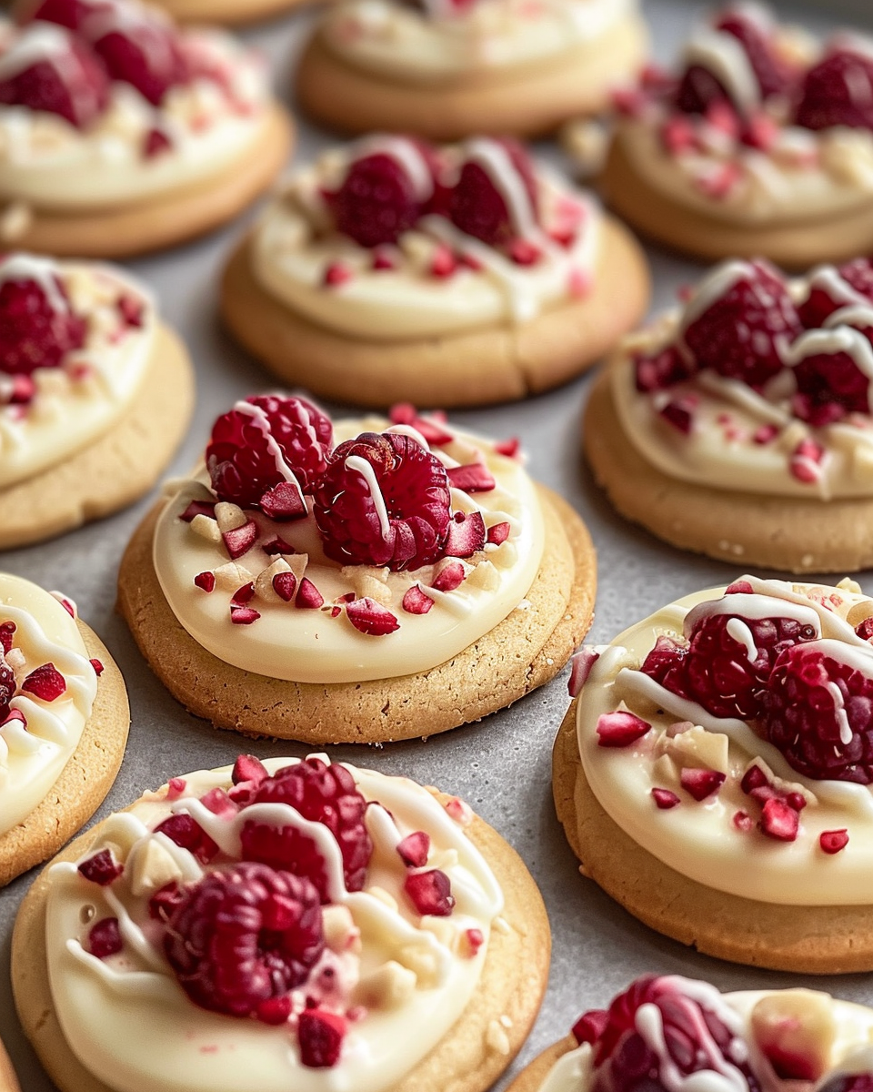 Ingredients for raspberry shortbread cookies laid out