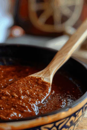 Red Enchilada Sauce taken with iphone 15 pro max --iw 2 --ar 4:5 --v 6.0 --raw