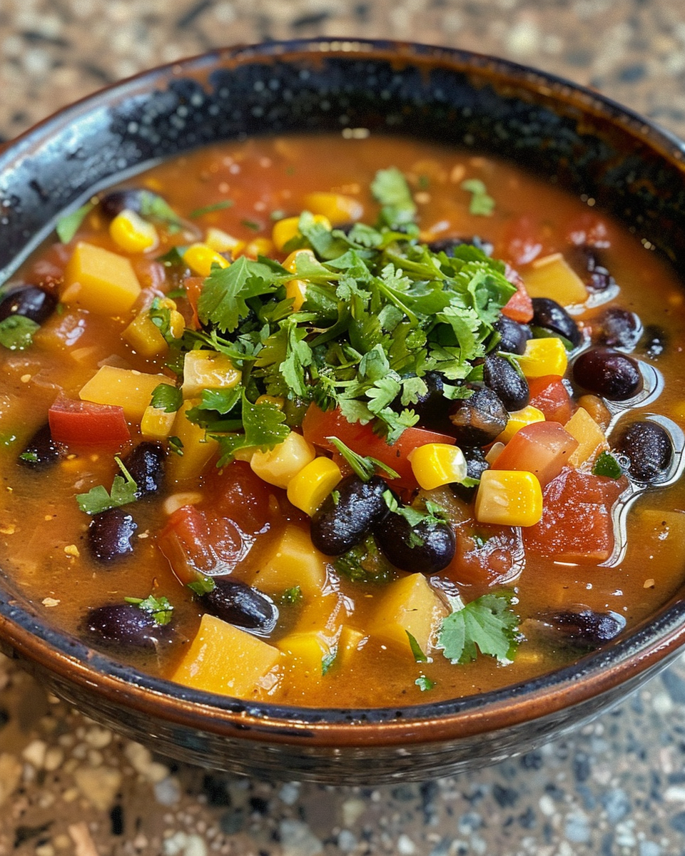 Ingredients ready for vegan taco soup in pressure cooker