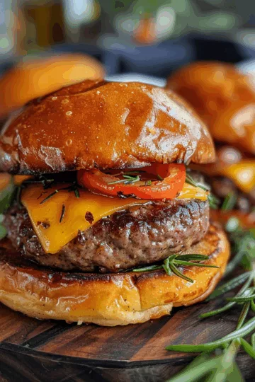 air fryer burgers with Garlic and Rosemary taken with iphone 15 pro max --iw 2 --ar 4:5 --v 6.0 --raw
