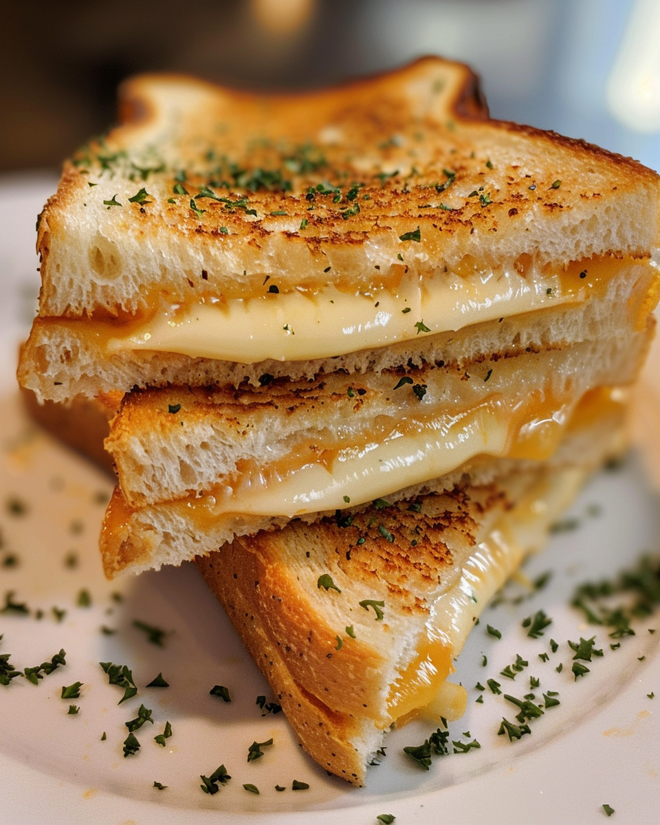 Air fryer grilled cheese sandwich with melted mozzarella and crispy bread