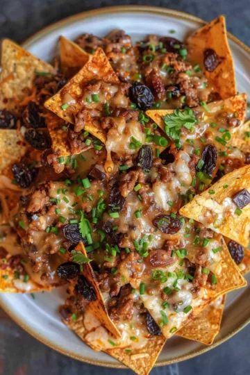air fryer nachos with Raisins and Dates taken with iphone 15 pro max --iw 2 --ar 4:5 --v 6.0 --raw