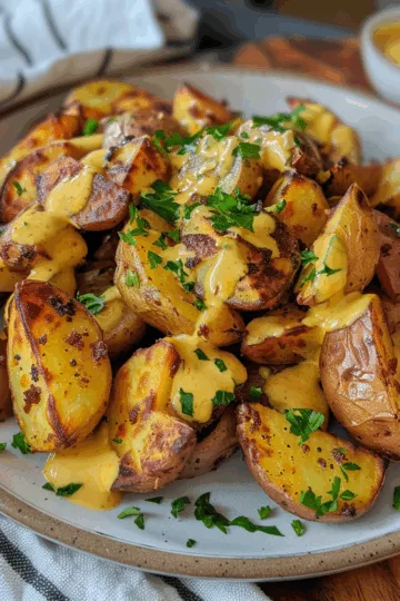 air fryer potatoes with Honey Mustard Dressing taken with iphone 15 pro max --iw 2 --ar 4:5 --v 6.0 --raw