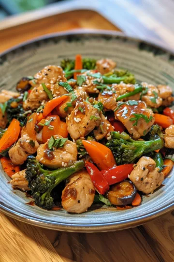 chicken stir fry with vegetables with Ricotta Filling taken with iphone 15 pro max --iw 2 --ar 4:5 --v 6.0 --raw