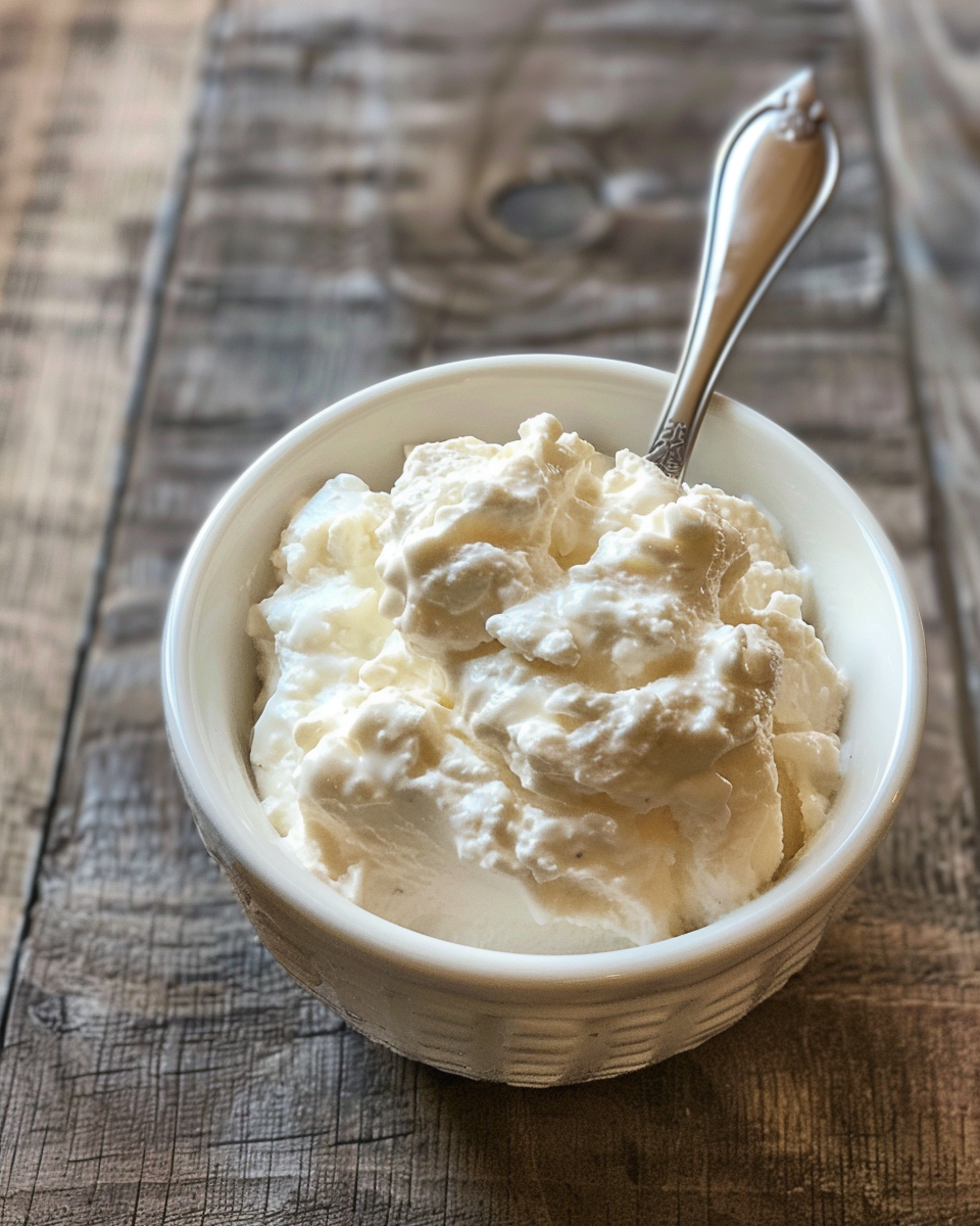 Chunky and creamy homemade dressing with blue cheese crumbles folded in