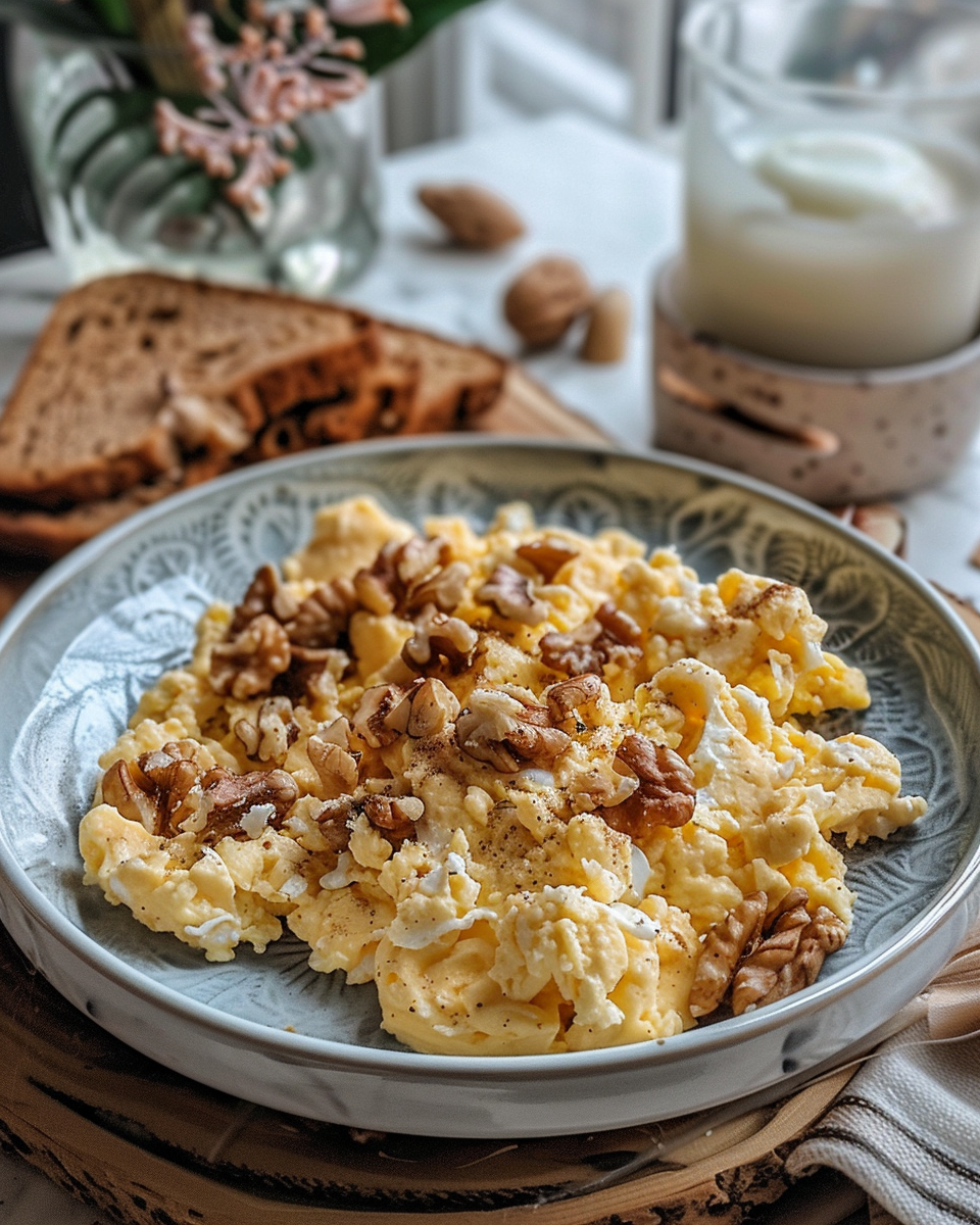 Creamy banana and cottage cheese oatmeal in bowl
