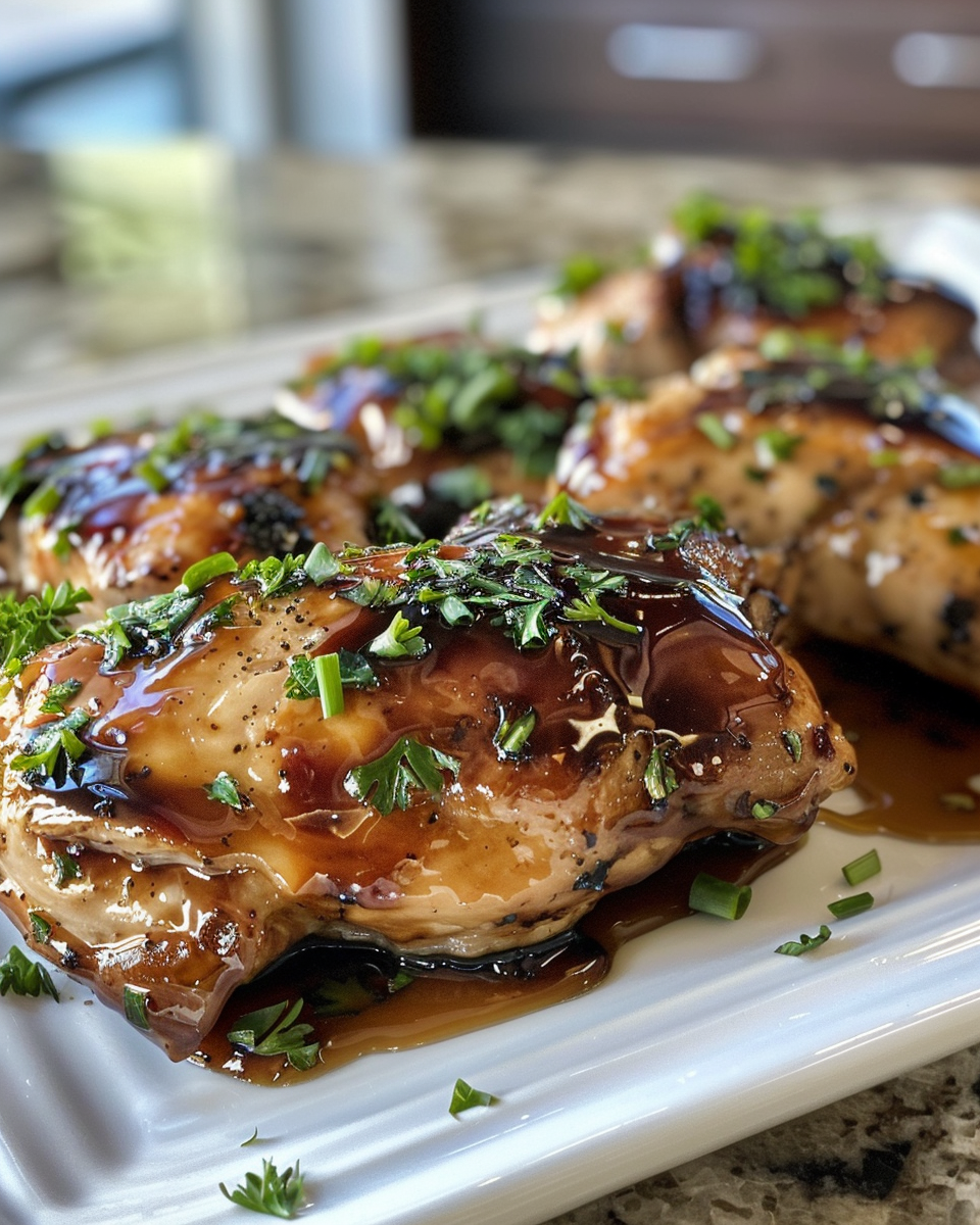 Final plated creamy teriyaki chicken with rice and steamed broccoli