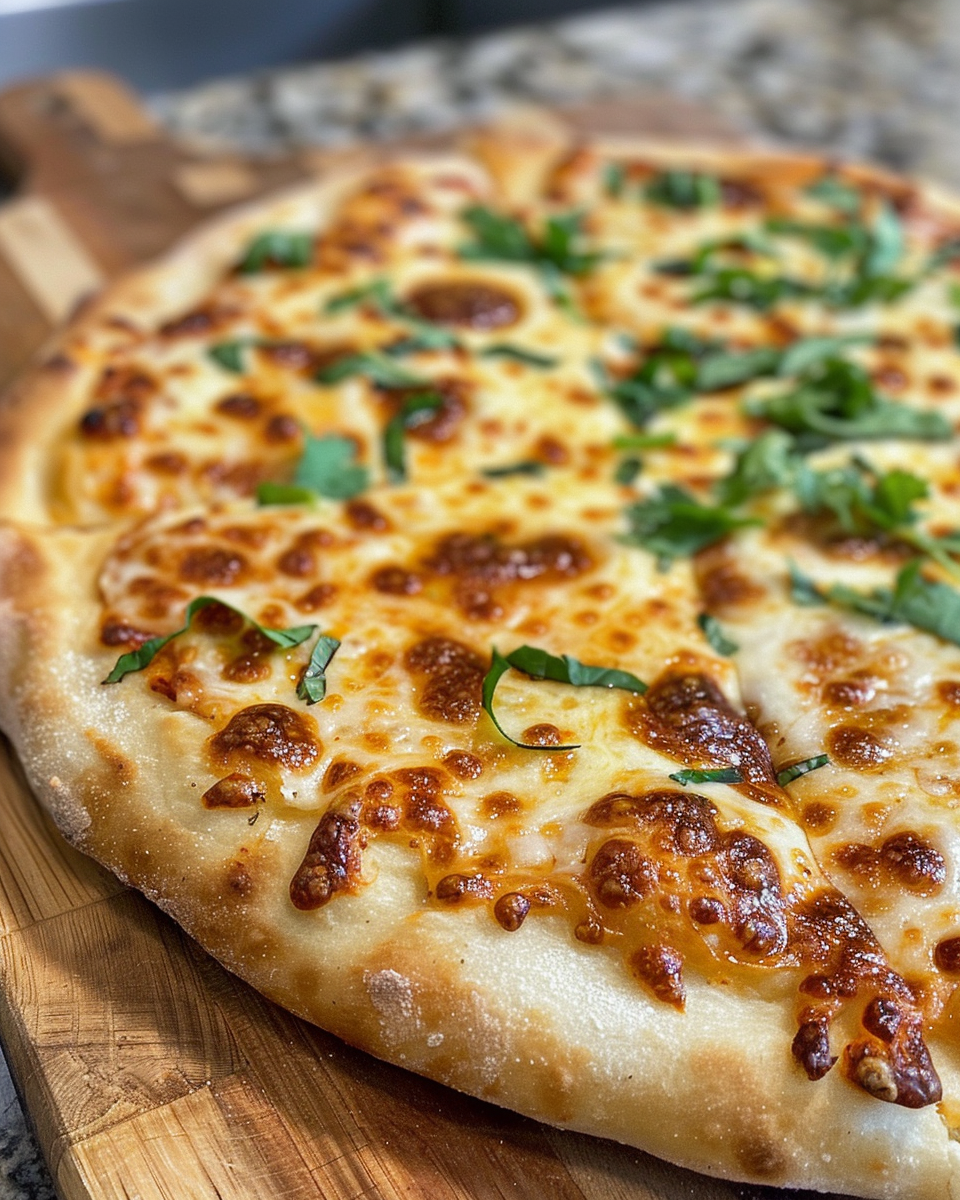 Ingredients for sourdough pizza dough including flour, yogurt and cheese