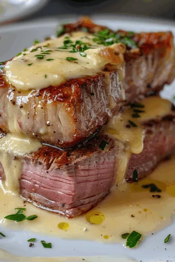 tuna recipes steak with Creamy Mozzarella taken with iphone 15 pro max --iw 2 --ar 4:5 --v 6.0 --raw
