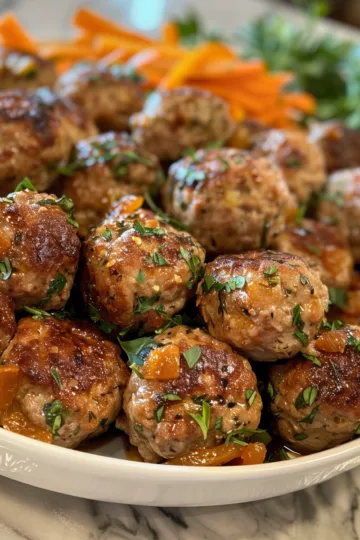 turkey meatballs with Dried Apricots taken with iphone 15 pro max --iw 2 --ar 4:5 --v 6.0 --raw