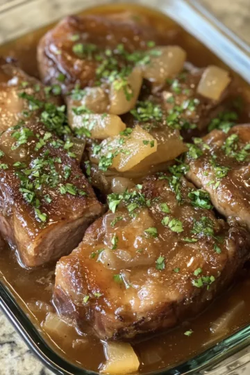 Apple Cider Braised Pork Shoulder taken with iphone 15 pro max --iw 2 --ar 4:5 --v 6.1 --raw