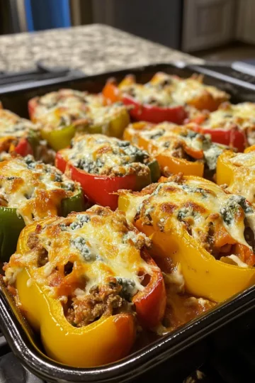 bell pepper casserole with Blue Cheese taken with iphone 15 pro max --iw 2 --ar 4:5 --v 6.1 --raw