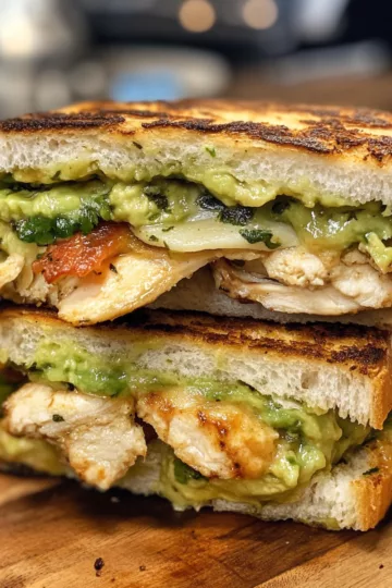 Chicken Avocado Melt Sandwich taken with iphone 15 pro max --iw 2 --ar 4:5 --v 6.1 --raw