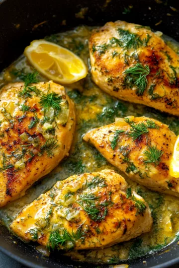 chicken breast recipes stove top with Dill and Lemon Zest taken with iphone 15 pro max --iw 2 --ar 4:5 --v 6.1 --raw