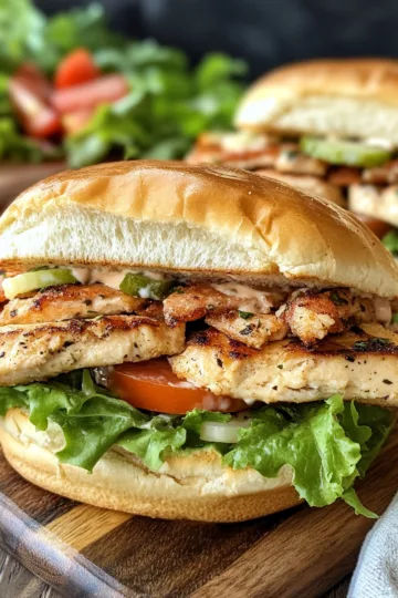 Chicken Caesar Sandwiches taken with iphone 15 pro max --iw 2 --ar 4:5 --v 6.1 --raw
