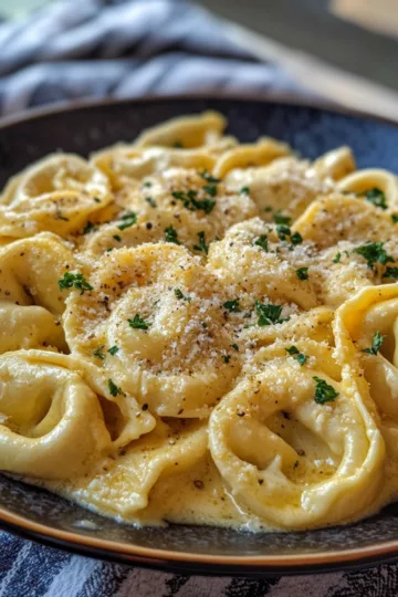 Cowboy Butter Garlic Chicken Tortellini with Fire taken with iphone 15 pro max --iw 2 --ar 4:5 --v 6.1 --raw