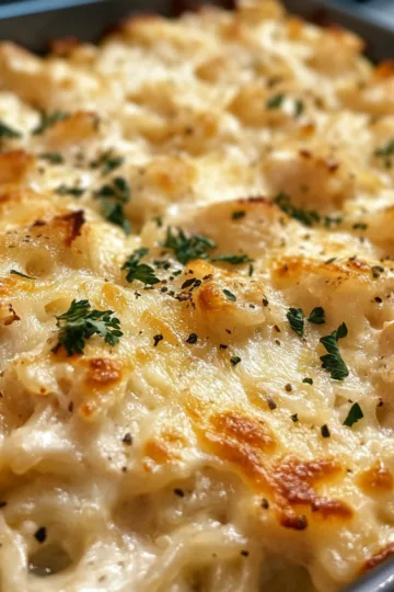 Creamy French Onion Chicken Rice Casserole taken with iphone 15 pro max --iw 2 --ar 4:5 --v 6.1 --raw