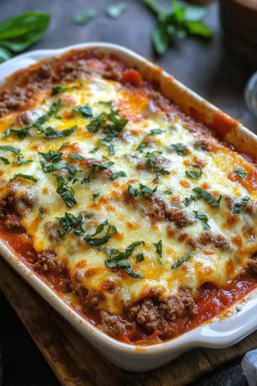 ground beef casseroles with Tomato Basil Sauce taken with iphone 15 pro max --iw 2 --ar 4:5 --v 6.1 --raw