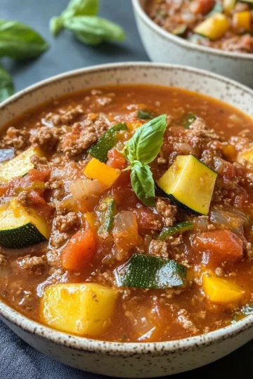 ground beef crockpot recipes with Zucchini and Tomatoes taken with iphone 15 pro max --iw 2 --ar 4:5 --v 6.1 --raw