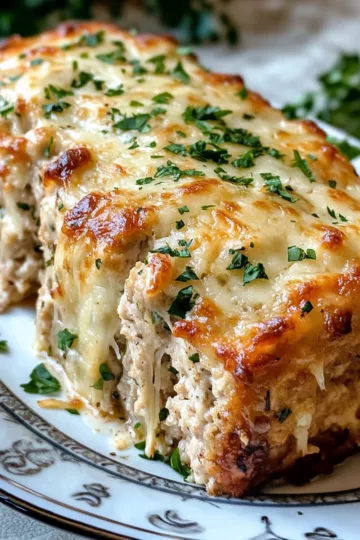 Irresistible Garlic Parmesan Chicken Meatloaf Recipe taken with iphone 15 pro max --iw 2 --ar 4:5 --v 6.1 --raw