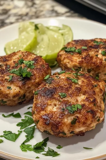 Mediterranean Chicken Patties taken with iphone 15 pro max --iw 2 --ar 4:5 --v 6.1 --raw