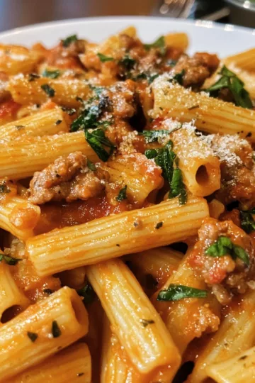 Sweet Pepper Sausage Pasta taken with iphone 15 pro max --iw 2 --ar 4:5 --v 6.1 --raw