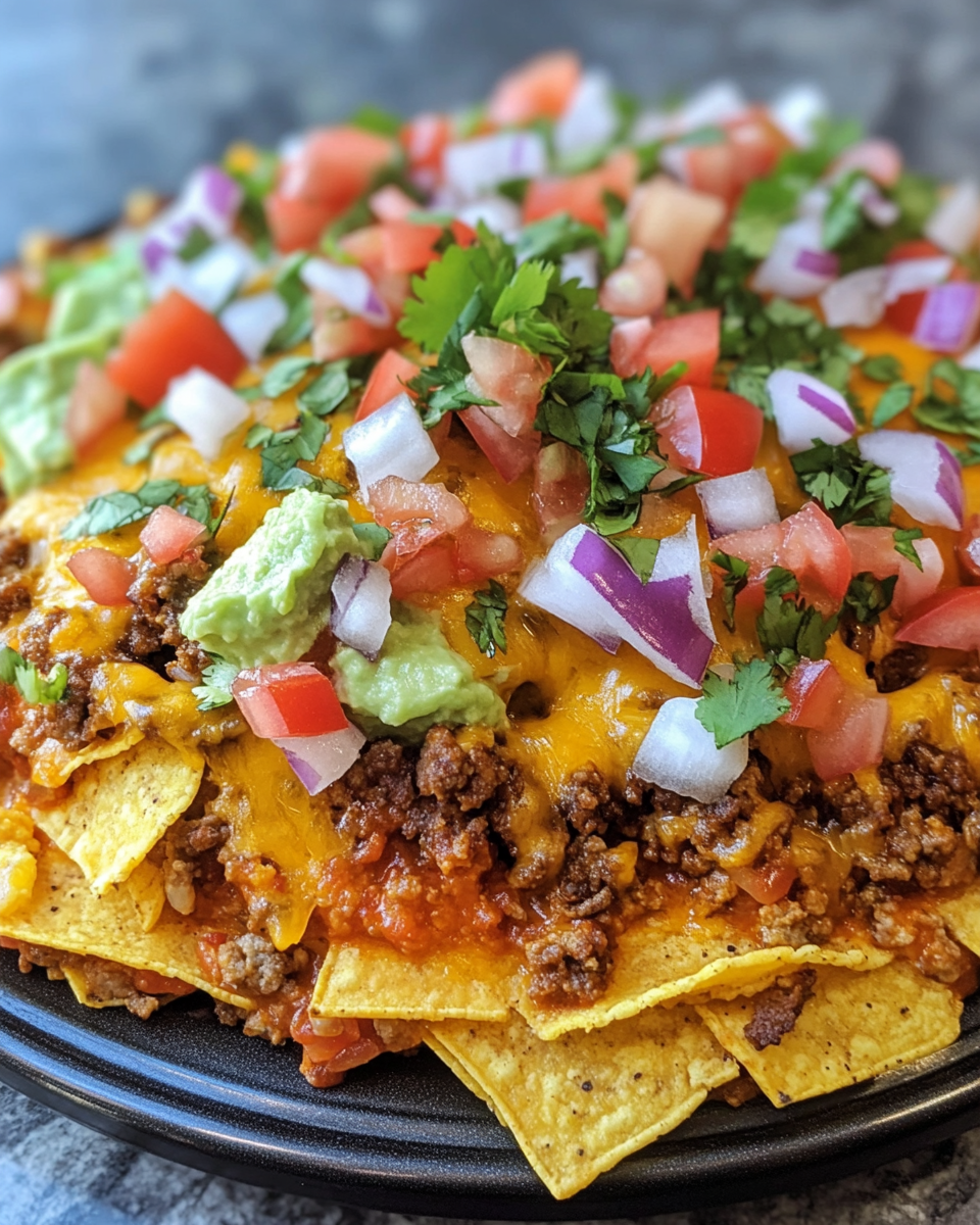 Walking taco casserole fresh out of pressure cooker, melty and ready