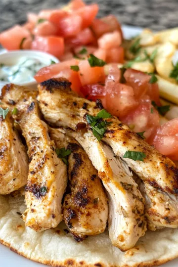 Authentic Greek Chicken Gyros taken with iphone 15 pro max --iw 2 --ar 4:5 --v 6.1 --raw