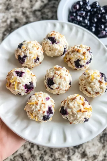 Blueberry and Lemon Zest Cottage Cheese Bites – Healthy, Easy Snack Idea taken with iphone 15 pro max --iw 2 --ar 4:5 --v 6.1 --raw