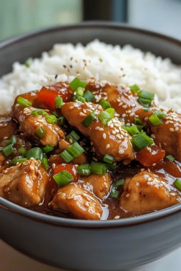 Caramelized Soy Chicken in Garlic Ginger Broth with Rice - Simply Home Flavors taken with iphone 15 pro max --iw 2 --ar 4:5 --v 6.1 --raw