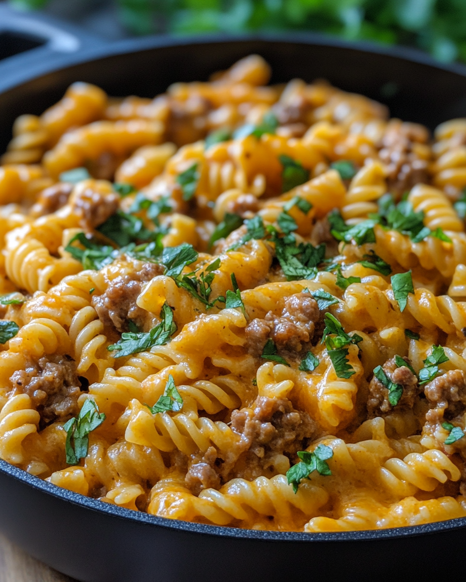 Cheese melting into taco pasta sauce with broth in pressure cooker