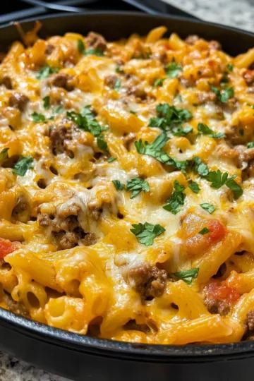 cheesy taco pasta taken with iphone 15 pro max --iw 2 --ar 4:5 --v 6.1 --raw