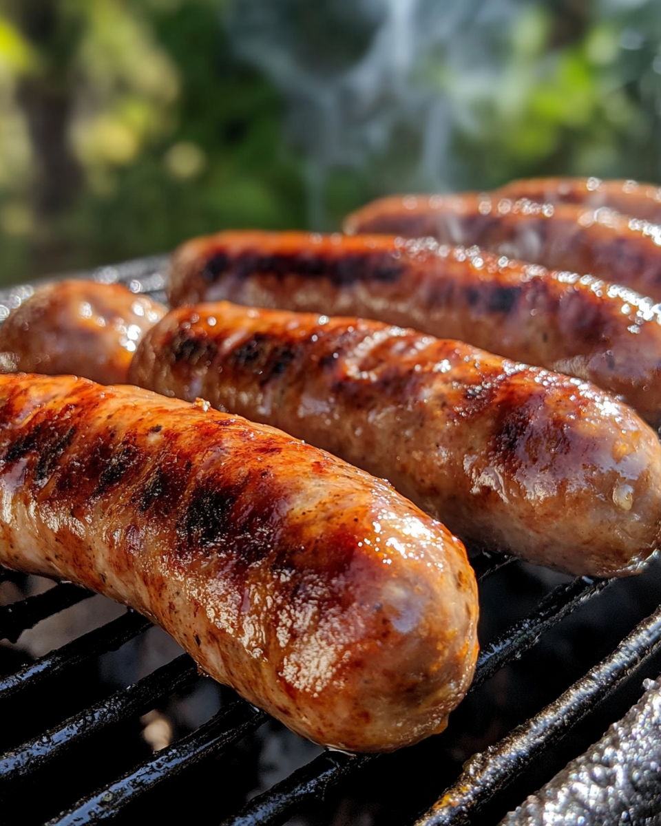 Freshly prepared chicken sausages before cooking in pressure cooker