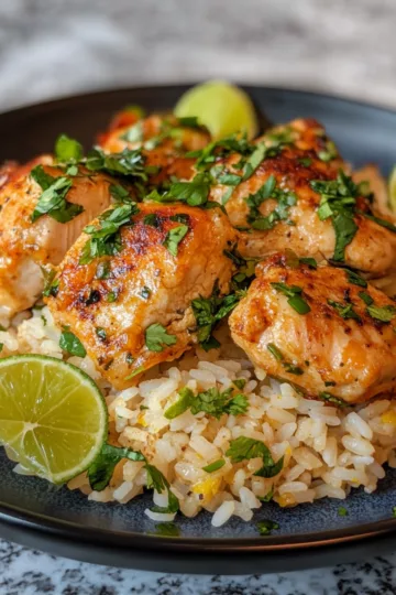 Coconut Lime Chicken and Rice taken with iphone 15 pro max --iw 2 --ar 4:5 --v 6.1 --raw