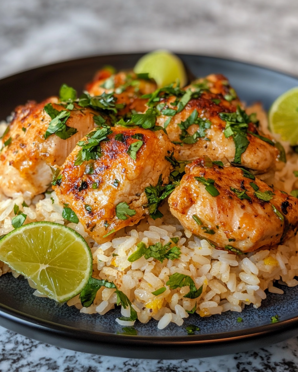 Pressure cooker with creamy coconut lime chicken cooking inside