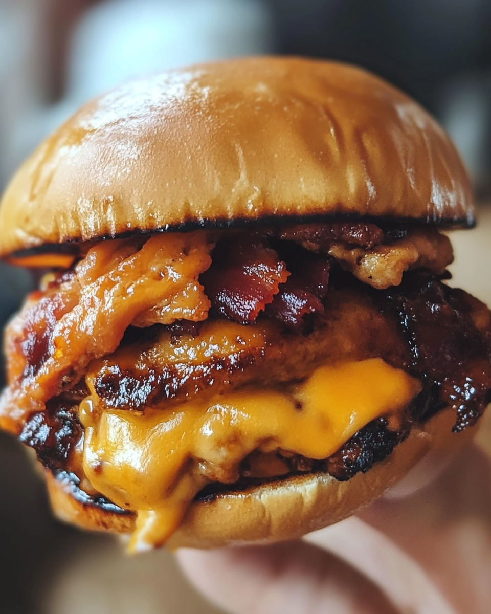 Pressure cooker with BBQ bacon cheddar chicken inside, sealed and cooking