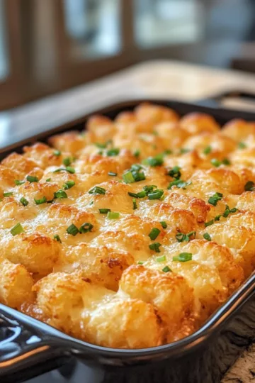 cracked out chicken tater tot casserole taken with iphone 15 pro max --iw 2 --ar 4:5 --v 6.1 --raw