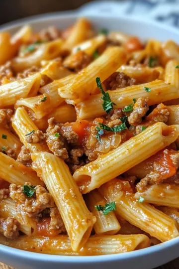 creamy rotel pasta with ground beef spicy comfort food taken with iphone 15 pro max --iw 2 --ar 4:5 --v 6.1 --raw