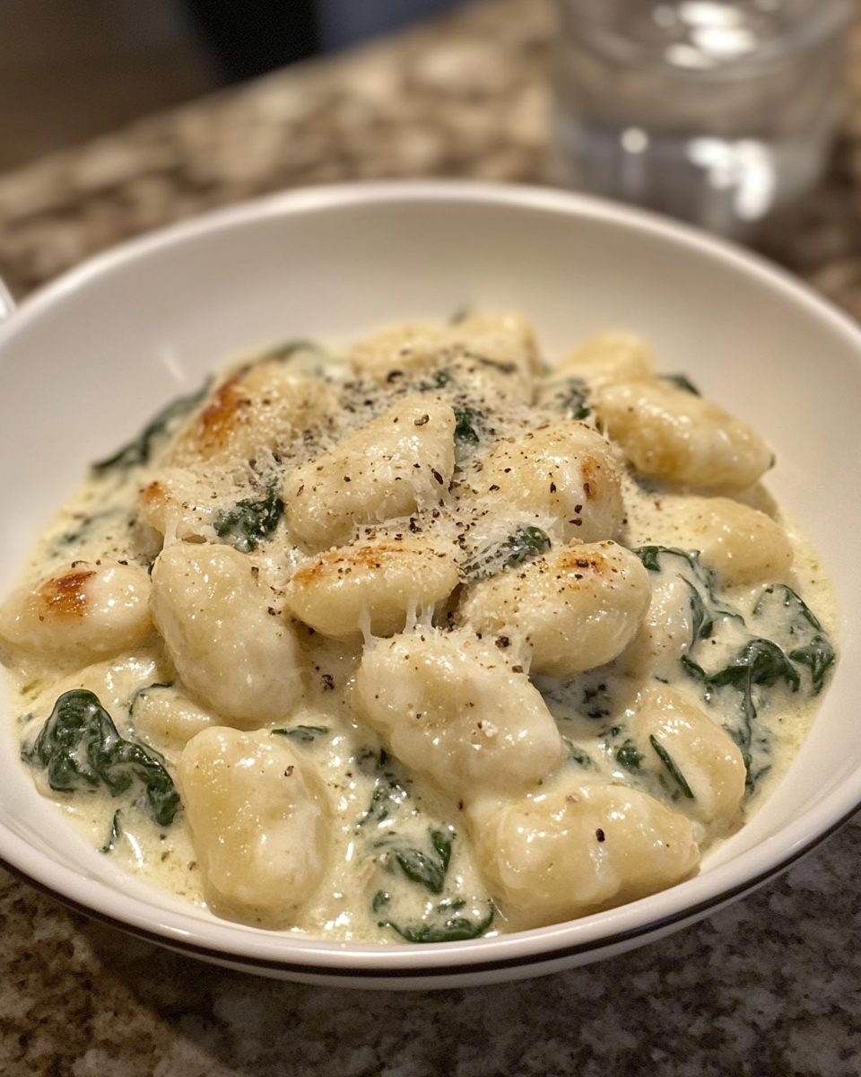 Cooking garlic and butter in skillet as base for creamy sauce