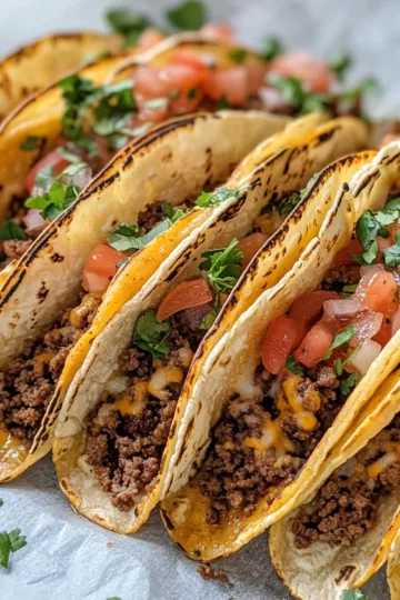 crispy baked ground beef tacos taken with iphone 15 pro max --iw 2 --ar 4:5 --v 6.1 --raw
