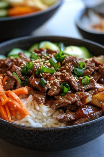 easy beef bulgogi bowls taken with iphone 15 pro max --iw 2 --ar 4:5 --v 6.1 --raw