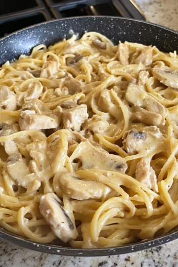 easy chicken tetrazzini recipe taken with iphone 15 pro max --iw 2 --ar 4:5 --v 6.1 --raw